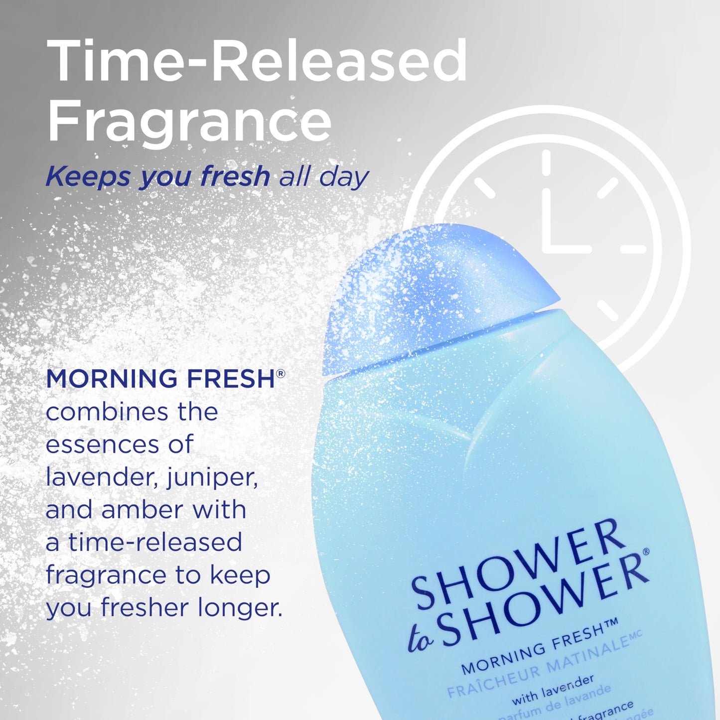 Shower to Shower Morning Fresh Body Powder with Lavender for Men & Women, Talc Free,- 13 Oz. (10-Pack) Beauty & Personal Care Shower To Shower