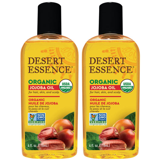 Desert Essence Organic Jojoba Oil -- 4 fl oz (Pack of 2) Beauty & Personal Care Desert Essence
