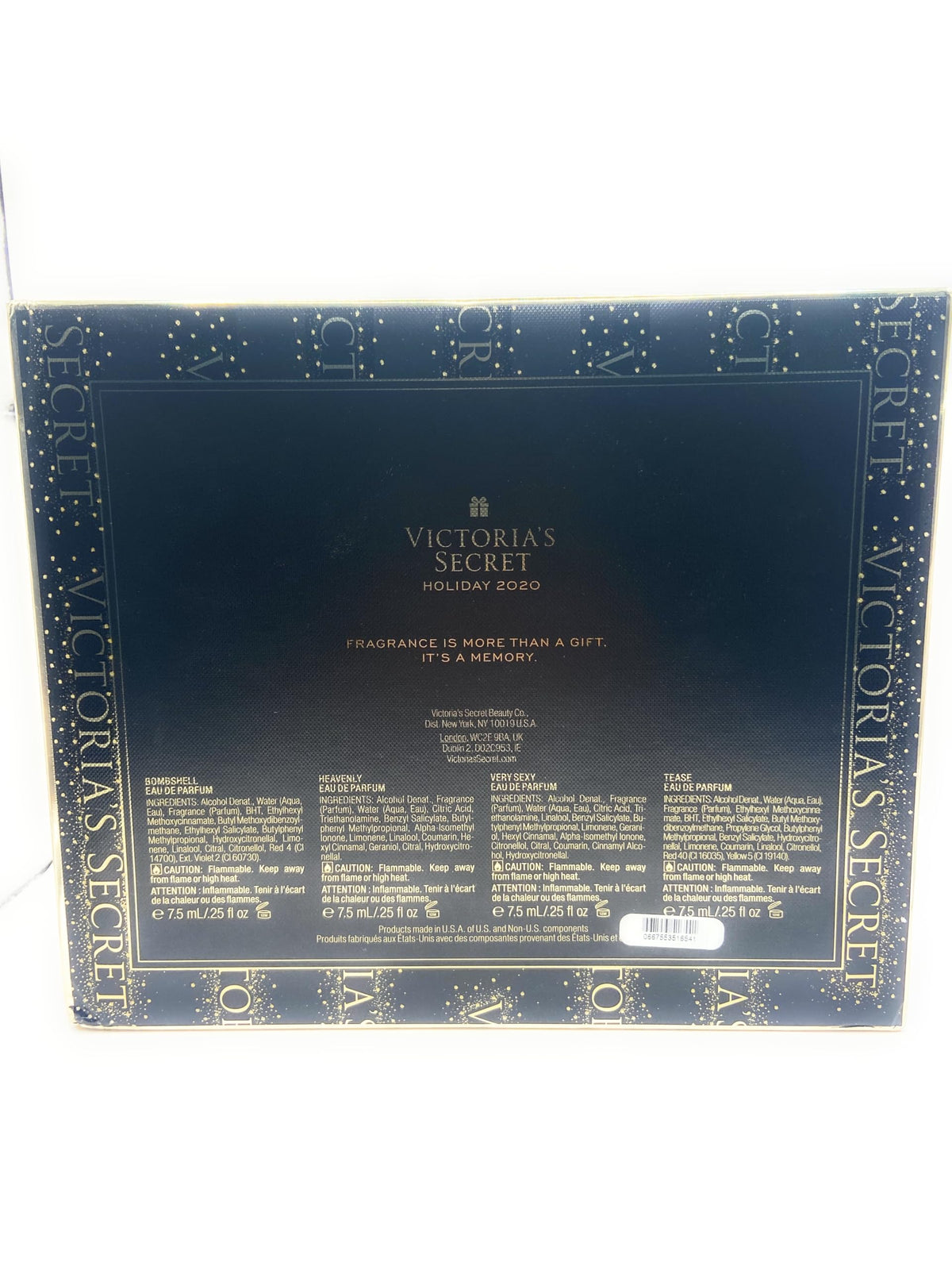 Victoria's Secret 4 Pcs Eau De Parfum Mini Gift Set, Includes Bombshell, Heavenly, Tease, Very Sexy For Women 0.25 Ounces Each.