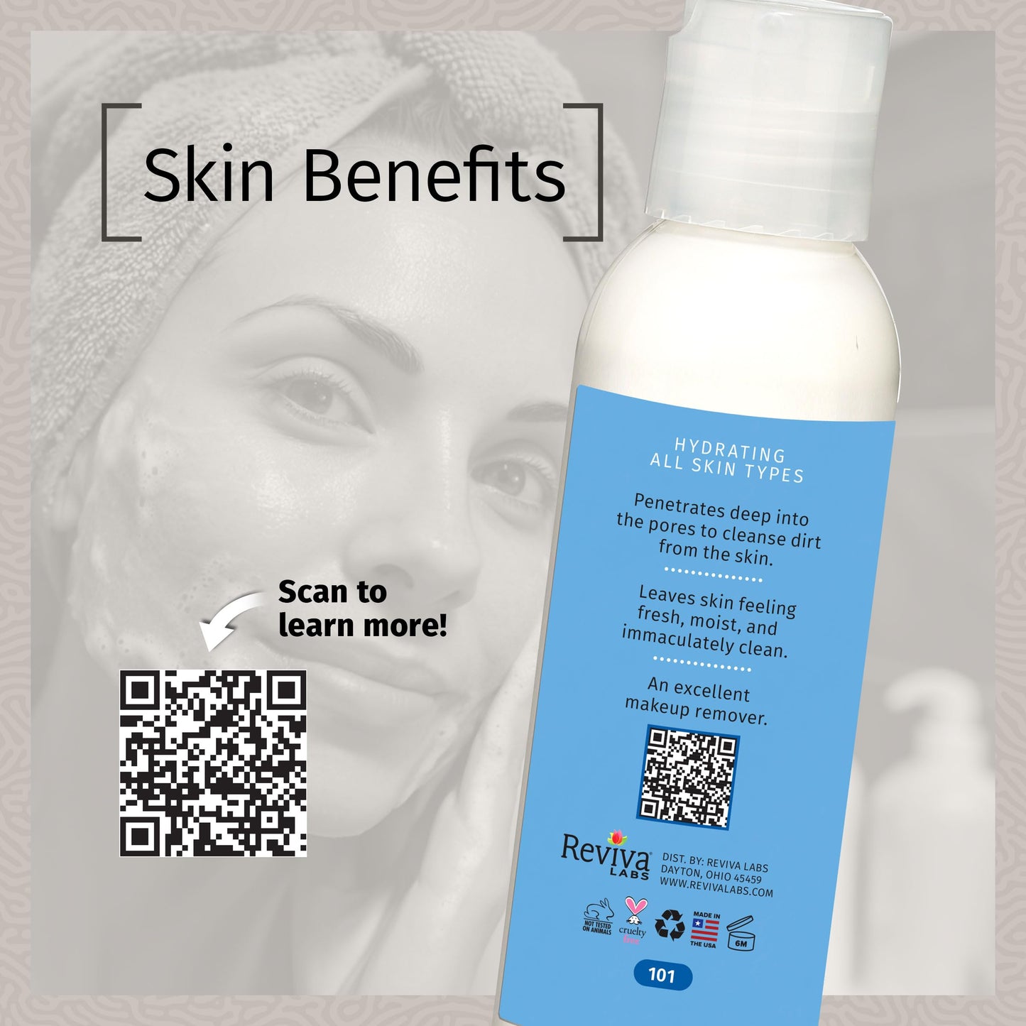 Reviva Labs Cleansing Milk - Gentle Facial Cleanser for Sensitive Skin with Aloe & Botanical Oils - Hydrating Milky Cleanser & Makeup Remover - Vegan Beauty & Personal Care Reviva Labs