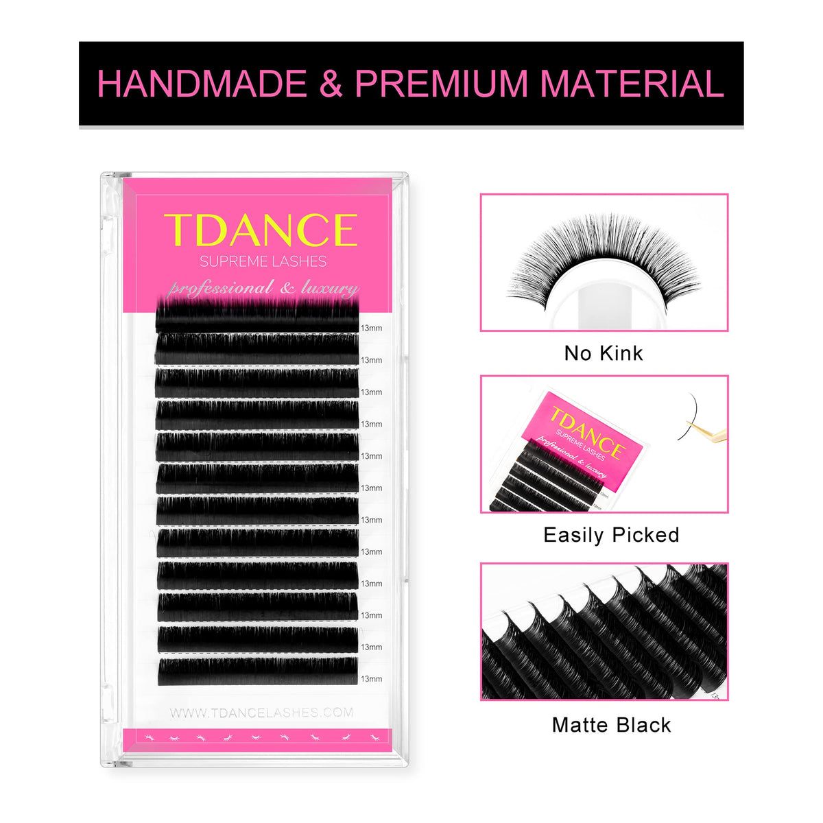 TDANCE Lash Extension Matte Black Eyelash Extension C CC D DD J B L Curl Volume & Classic Lash Extensions 0.03-0.18mm Thickness Professional Salon Beauty & Personal Care TDANCE