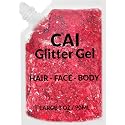 Face, Body & Hair Glitter Gel - Halloween Glitter for Kids and Women - 3 Oz Cosmetic-Grade Gel w/Moon & Stars for Festivals & Halloween Party, Easy Beauty & Personal Care CAI BEAUTY NYC