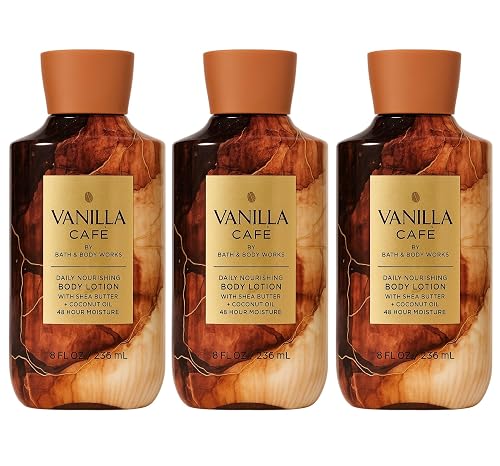 Bath & Body Works Vanilla Café Body Lotion - 3 Pack, 8 oz Each | Creamy Vanilla, Coffee & Velvety Musk Scent Beauty & Personal Care Bath & Body Works
