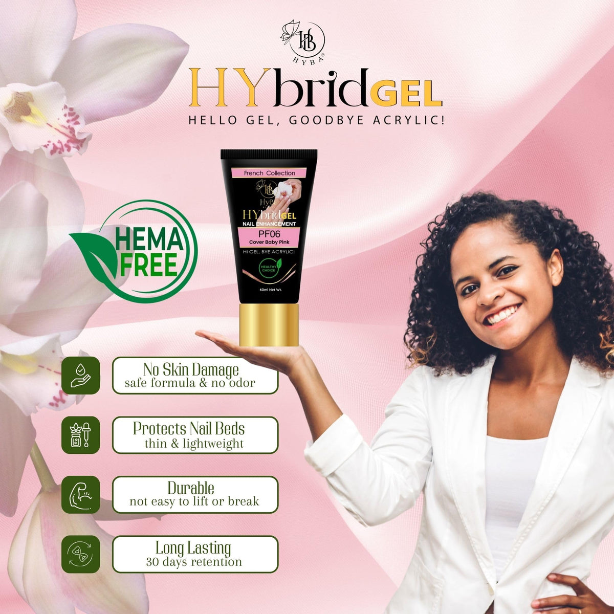 HyGEL 60ml Hybrid Gel, PF06 Cover Baby Pink