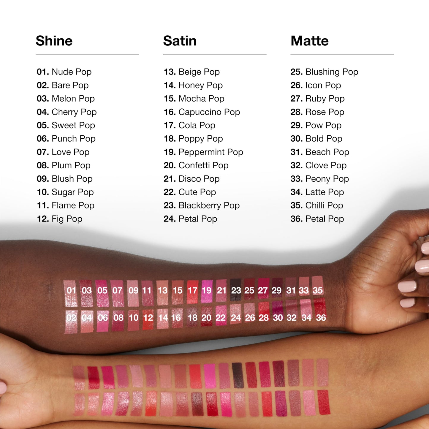 Clinique Pop Longwear Lipstick | Long Lasting, Satin, Matte + Shine, Pow Pop, 1 Count Beauty and Personal Care Clinique