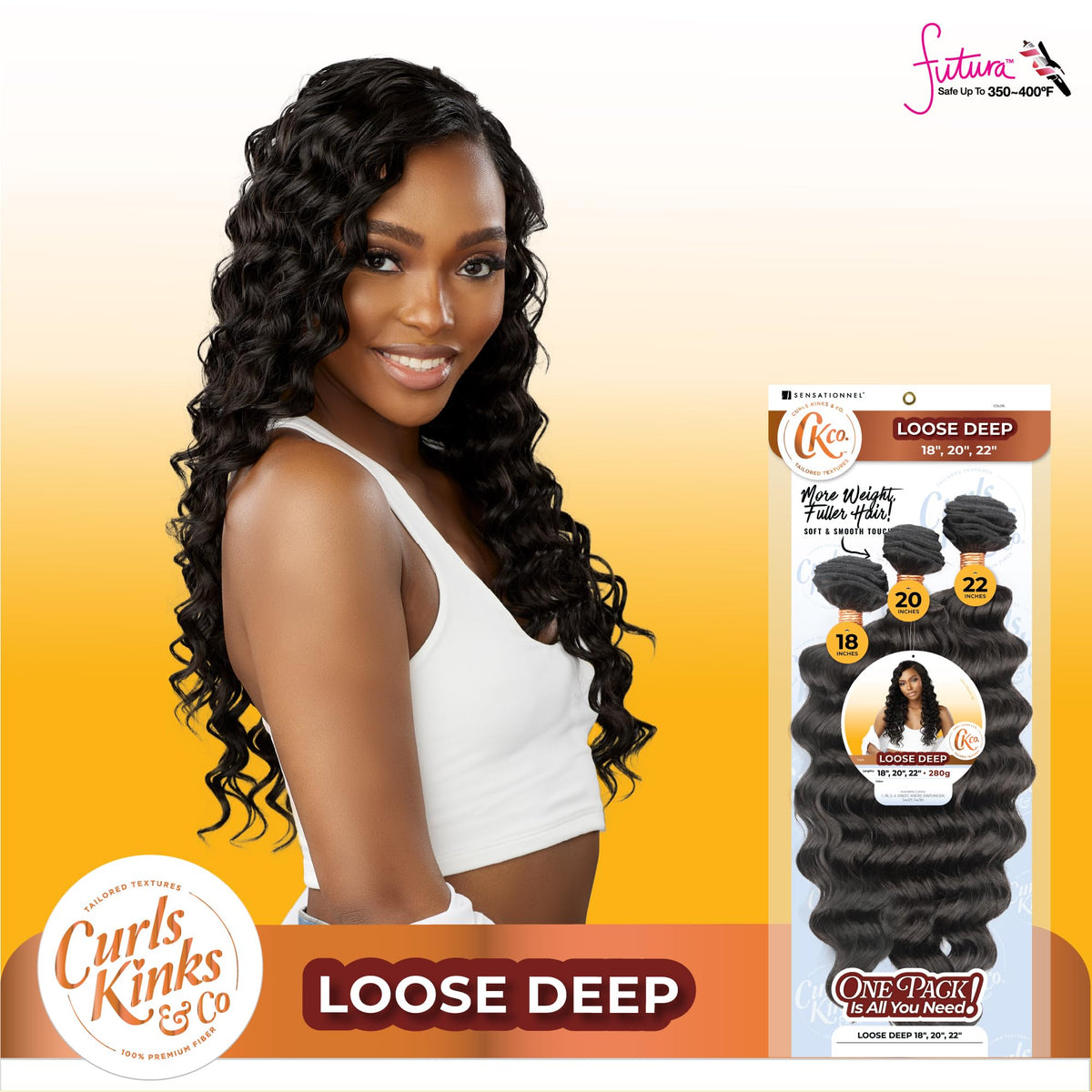 Sensationnel CKCO Synthetic Bundle-Loose Deep,18 20 22 inch, S1B/27