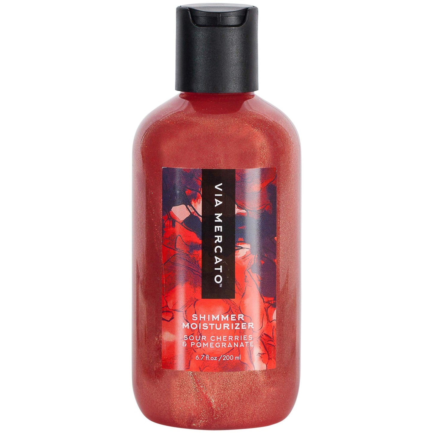 Via Mercato Bella Collection, Hydrates & Invigorates, Shimmer Moisturizer, 200 ML, No. 2 - Sour Cherries & Pomegranate Beauty & Personal Care Via Mercato