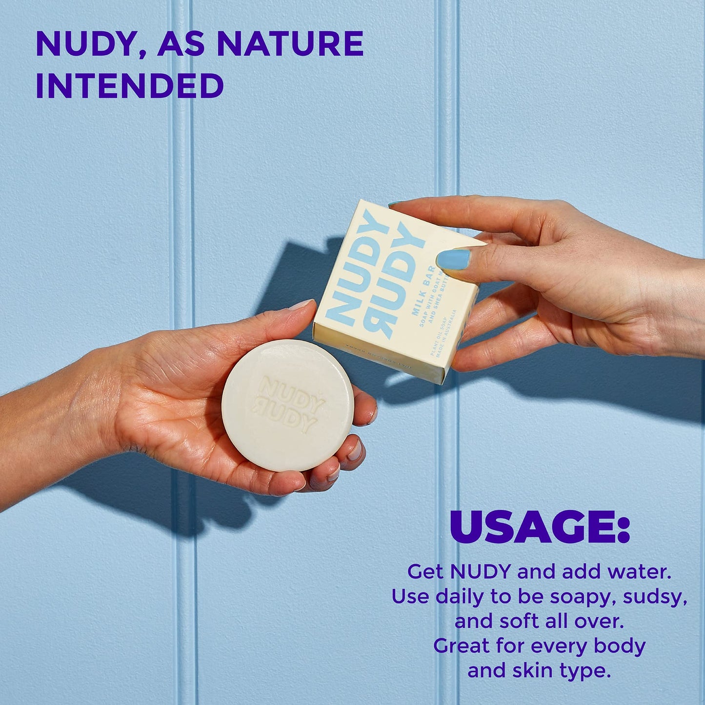 Nudy Rudy Milkshake Bundle Bar Soap Pucks, Includes Milk Bar, Hunny Bunny, Killa Vanilla, Made with Organic Shea Butter, Pure Plant Oils, Triple Beauty & Personal Care Nudy Rudy