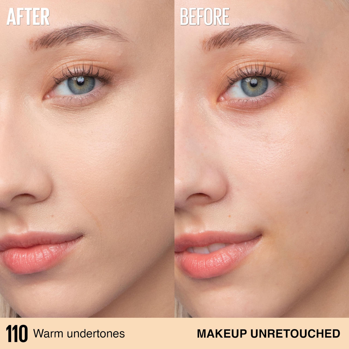 Maybelline Super Stay Lumi-Matte Foundation, Lightweight and Buildable Full Coverage Foundation Makeup For Up To 30HR Wear, 110, 1 Count