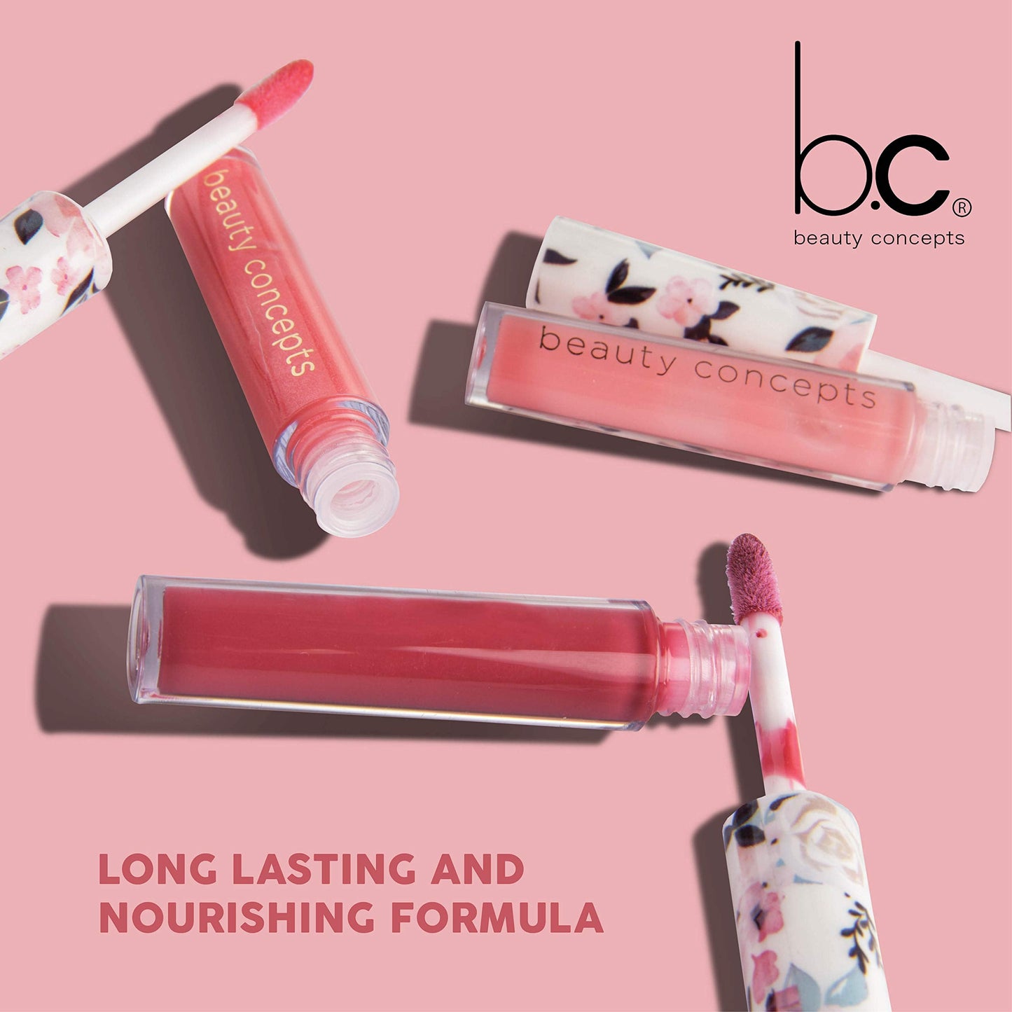 Beauty Concepts Lip Gloss Collection - Shimmering, Glossy Lip Makeup Set for a Radiant Finish, Floral Collection Beauty & Personal Care B.C BEAUTY CONCEPTS