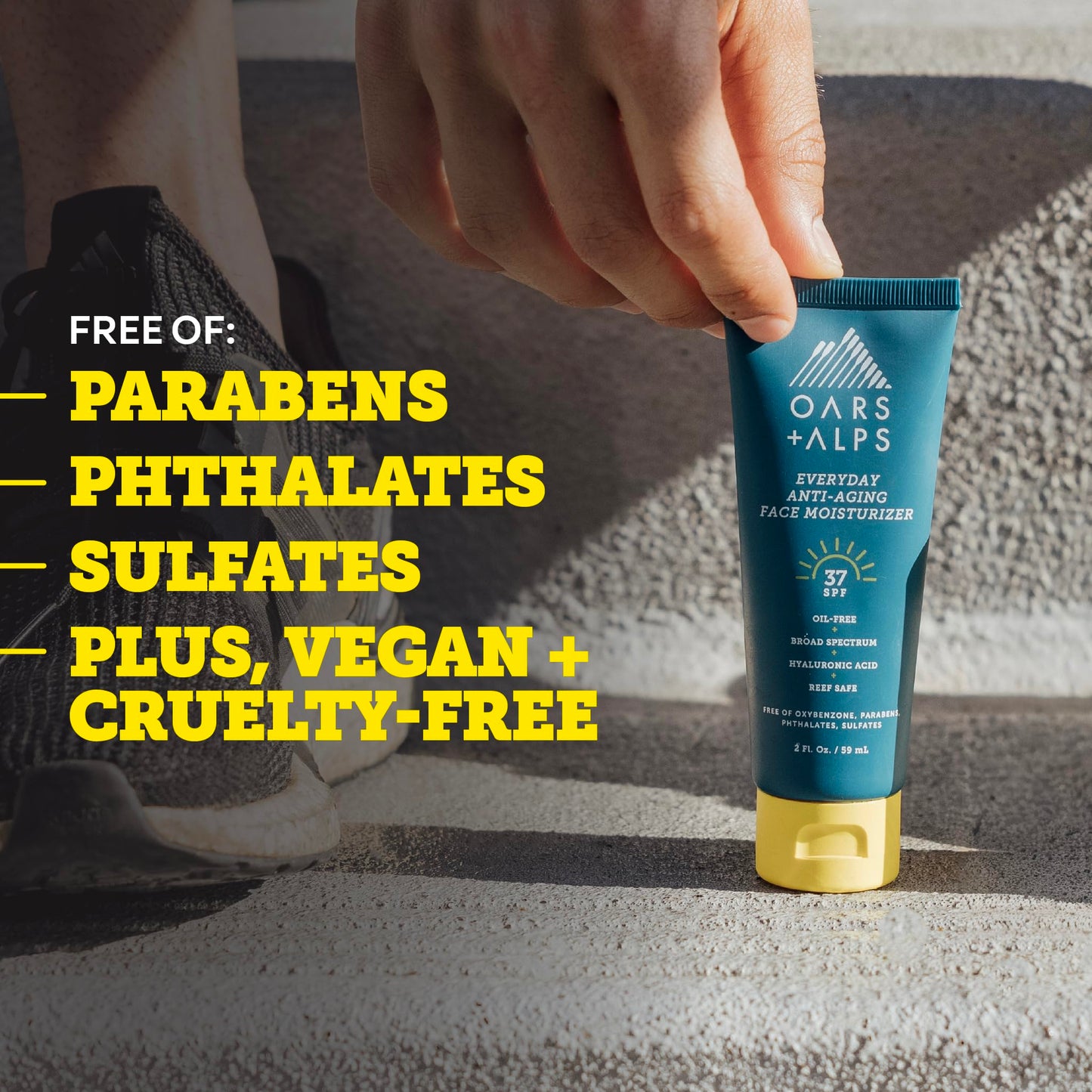 Oars + Alps Travel Sunscreen for Face & Everday Use, SPF 37 Anti Aging Face Sunscreen & Body Lotion, Infused with Hyaluronic Acid, Vitamin E and B5 Beauty & Personal Care Oars + Alps