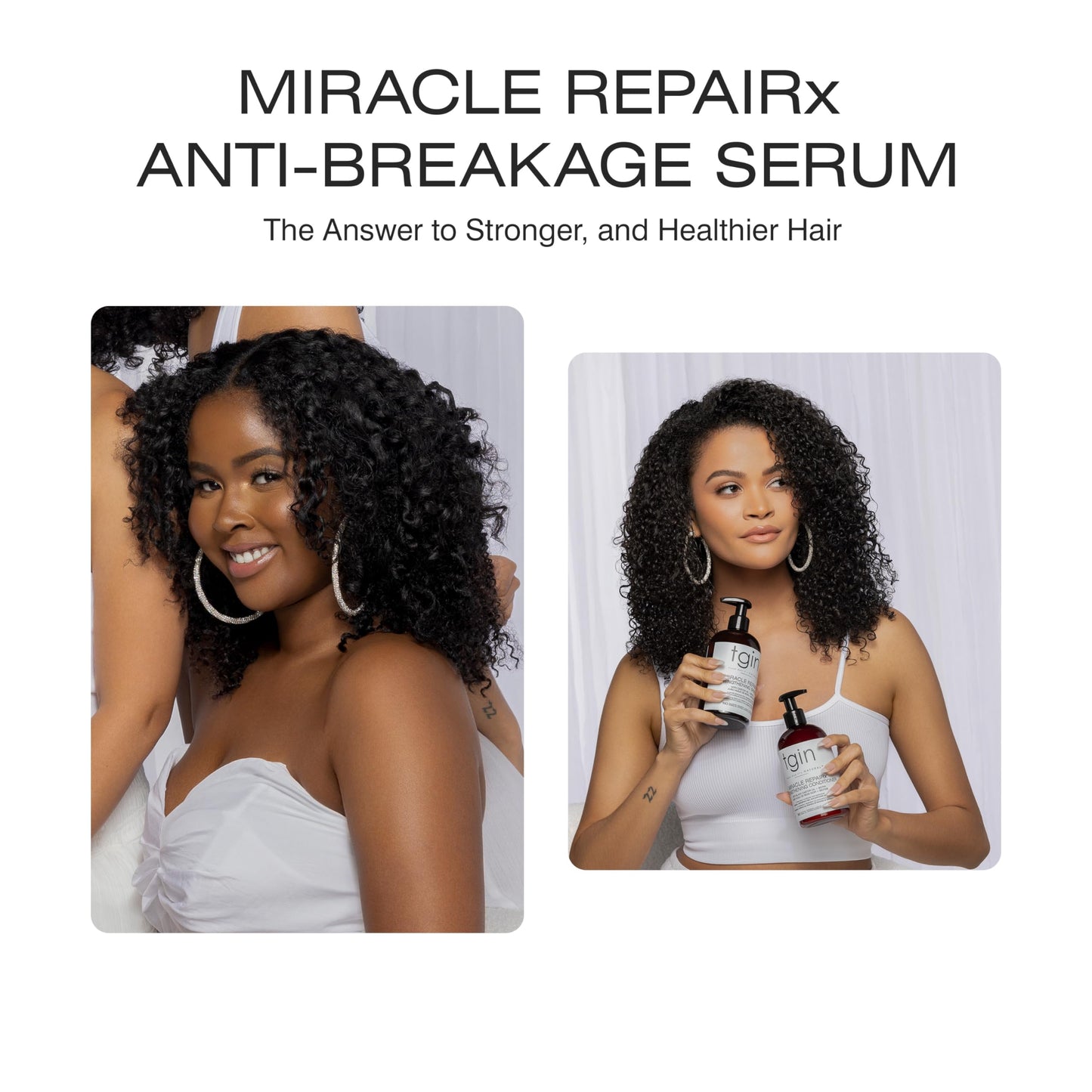 tgin Miracle RepaiRx Anti-Breakage Serum Daily Moisturizer, for Curly, Coily and Wavy Hair, Nourishes and Moisturizes Dry Hair and Scalp, 4 oz Beauty & Personal Care Thank God It's Natural