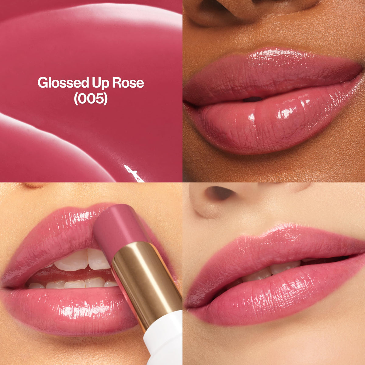 REVLON Super Lustrous Glass Shine Balm, Hydrating Tinted Lip Balm with Hyaluronic Acid, Aloe & Rose Quartz, 005 Glossed Up Rose, 0.11 oz Beauty & Personal Care REVLON