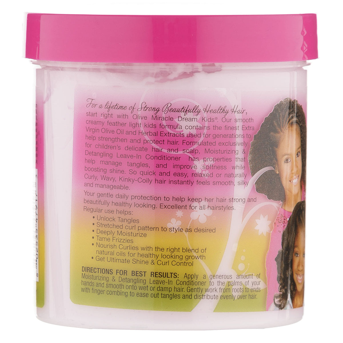 African Pride Dream Kids Olive Miracle Detangling Moisturizing Leave-In Conditioner - Contains Olive Oil, Moisturizes & Nourishes Coils & Hair Curls,