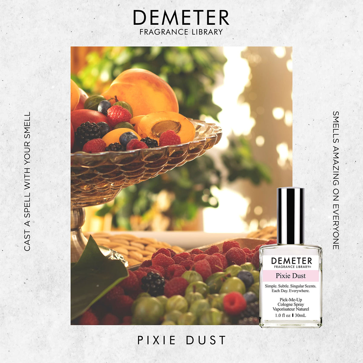DEMETER Natural Perfume Spray Cologne for Women, Pixie Dust, 1 oz Beauty & Personal Care DEMETER