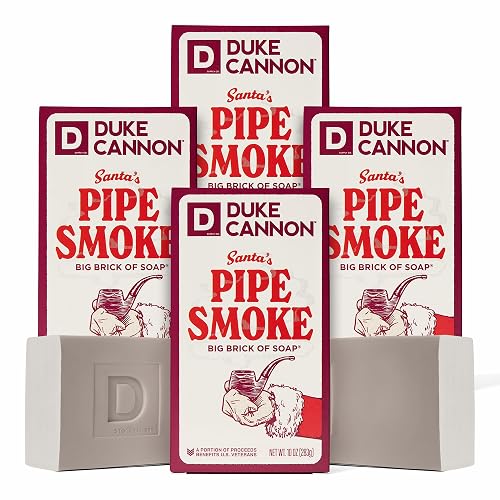 Duke Cannon Holiday Limited-Edition Santa's Pipe Smoke Big Brick of Soap - 10oz Bar, Triple Milled, Supports U.S. Veterans, 4 Pack Beauty & Personal Care Duke Cannon Supply Co.