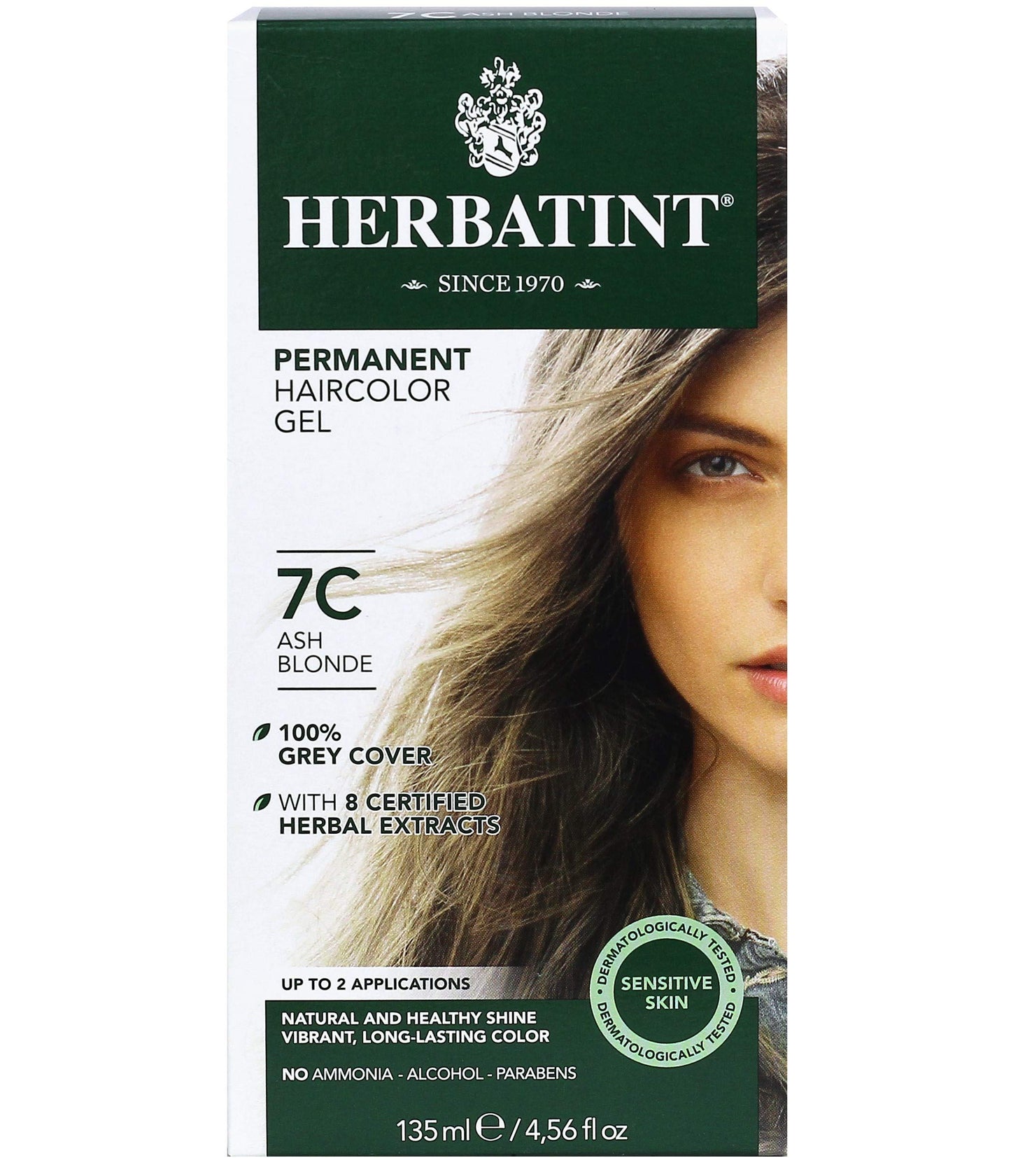 Herbatint Haircolor Gel, 7C Ash Blonde, 4.56 Fluid Ounce Beauty & Personal Care Herbatint