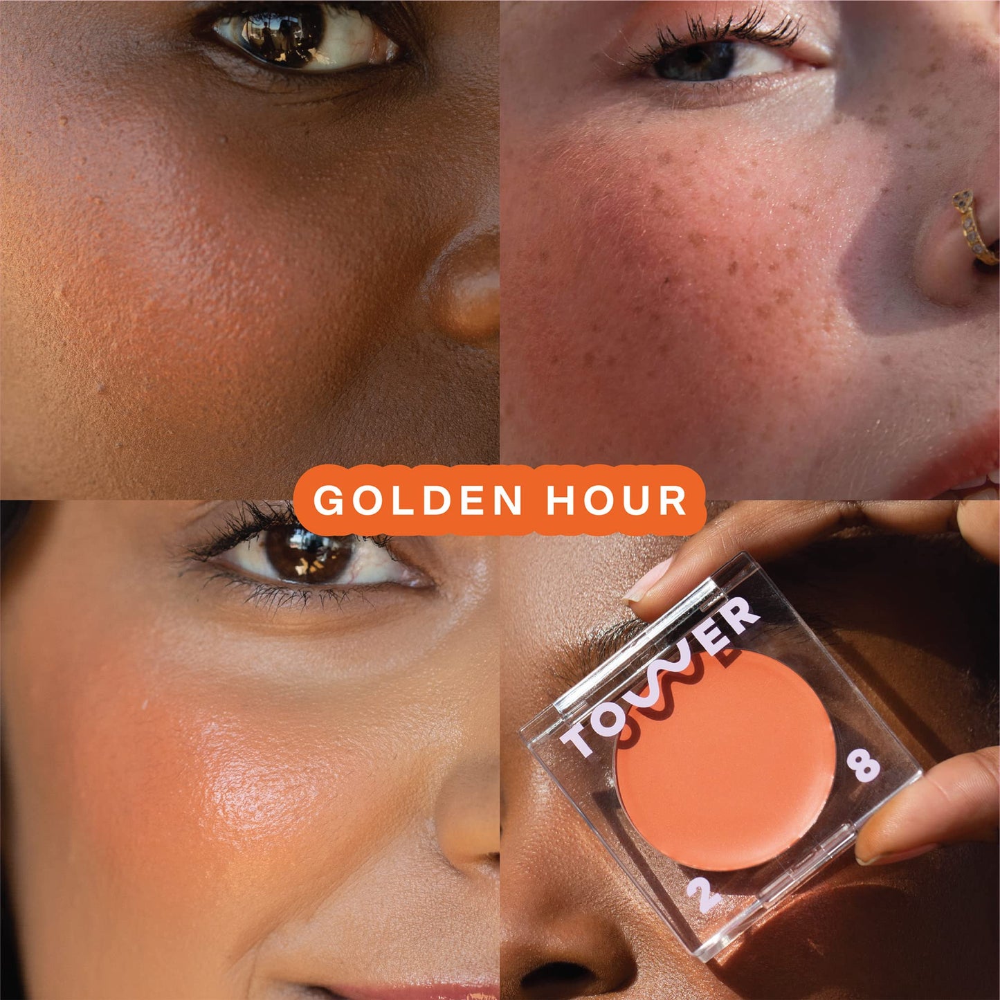 Tower 28 Beauty BeachPlease Cream Blush for Cheeks and Lips - Multi-Purpose Lip and Cheek Tint in Orange Blush - for Sensitive Skin - Color GOLDEN Beauty & Personal Care Tower 28