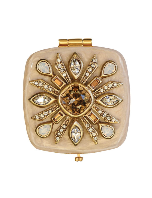 Jay Strongwater Schuyler Maltese Bejeweled Compact - Golden Beauty & Personal Care Jay Strongwater