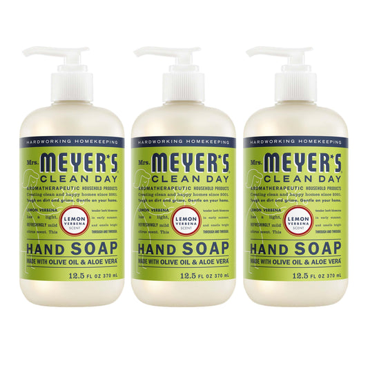 MRS. MEYER'S CLEAN DAY Hand Soap, Lemon Verbena Scent, 12.5 Fl Oz Bottle - 3 Pack Beauty & Personal Care Mrs. MEYER'S
