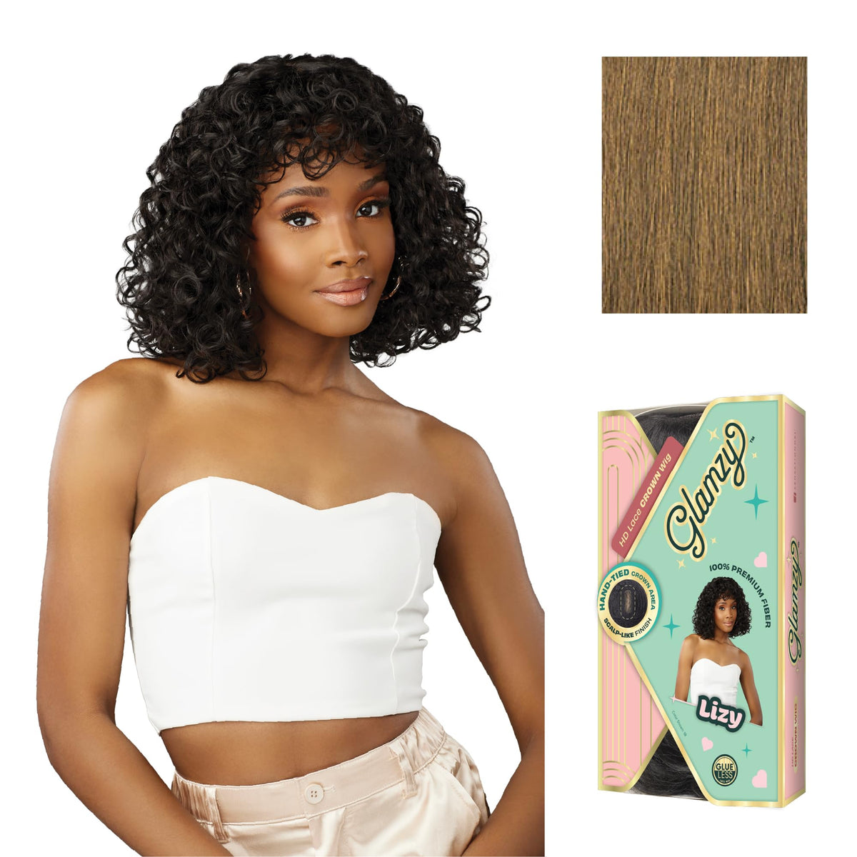Sensationnel Glamzy Lace Crown Wig-Lizy, MOCHABROWN