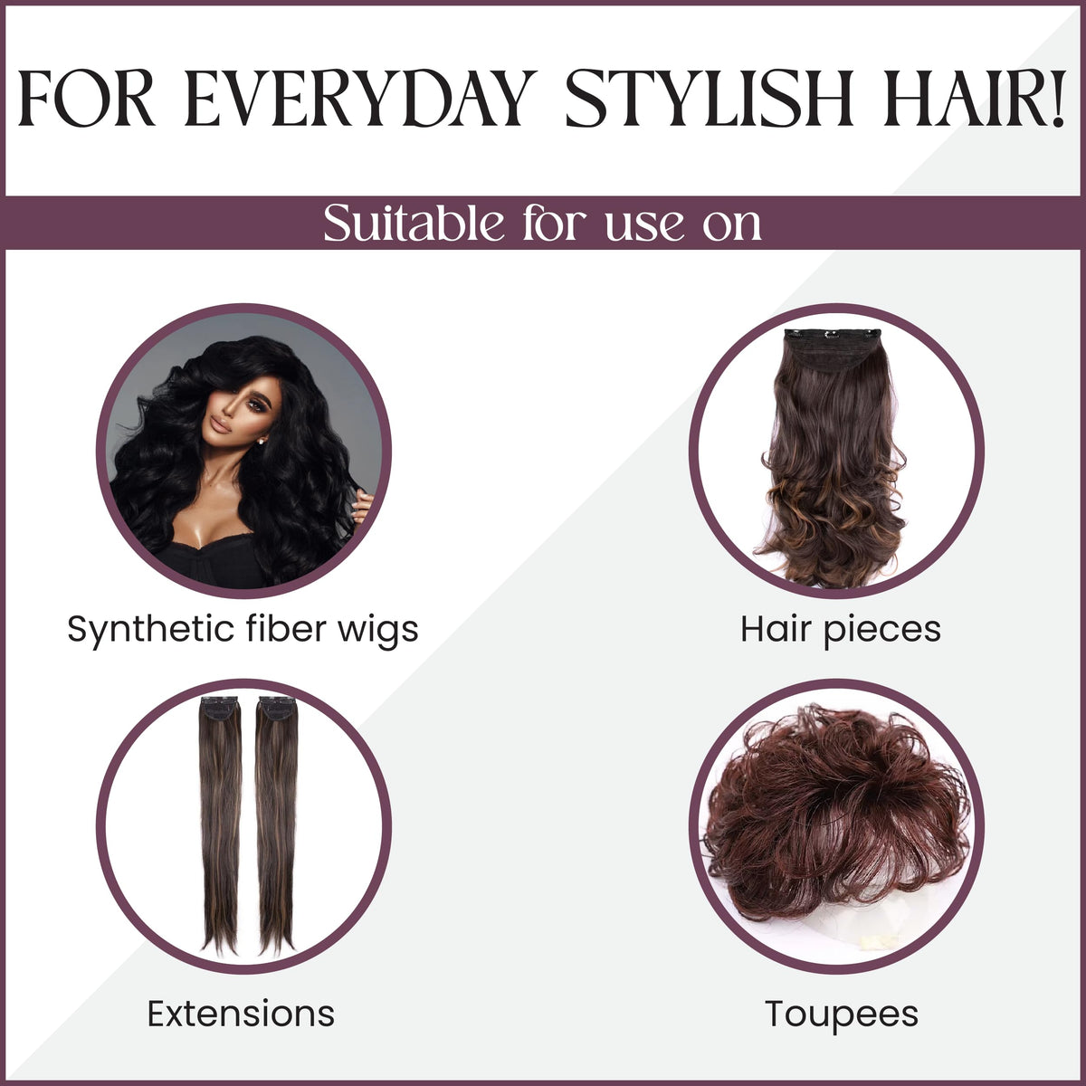 Wig Detangler Spray, Leave In Conditioner for Synthetic & Human Hair