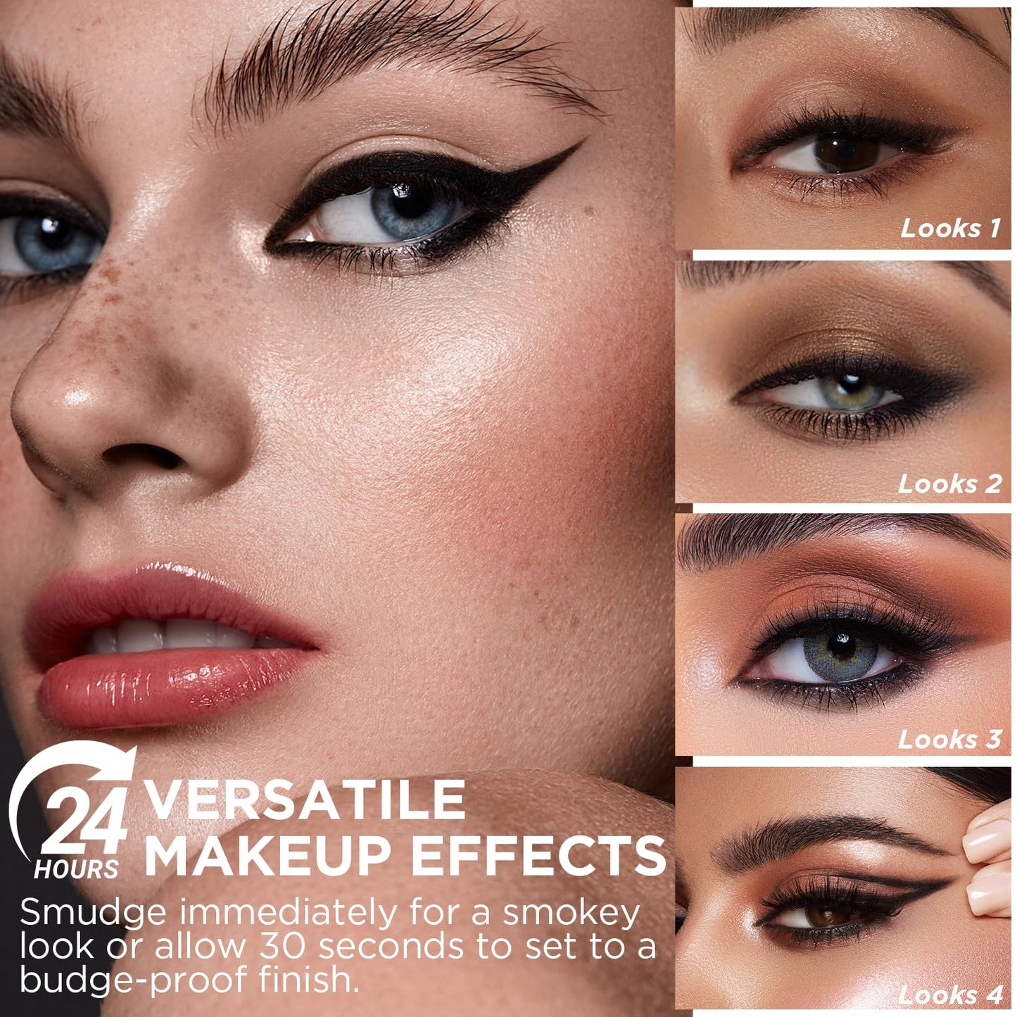 Lord & Berry SMUDGEPROOF Eye Liner - Soft & Creamy VEGAN Formula, Long Lasting Morning to Night Waterproof Eyeliner Pencil, Easy to Use Eye Makeup Beauty & Personal Care Lord & Berry