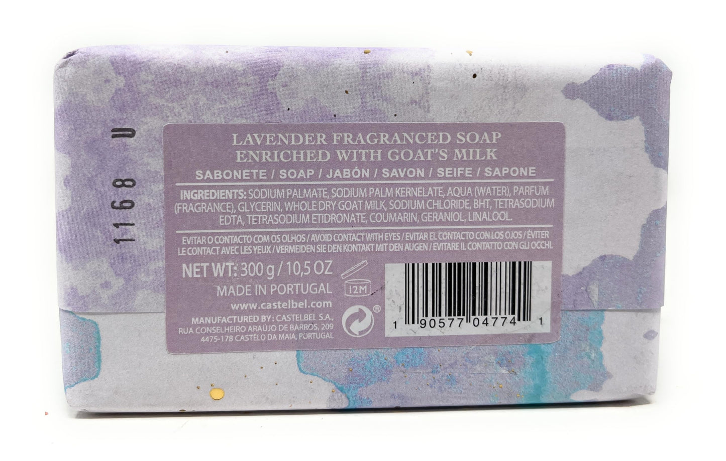 Castelbel Goats Milk Lavender Fragranced Soap Bar 10.5 Oz Beauty & Personal Care Castelbel