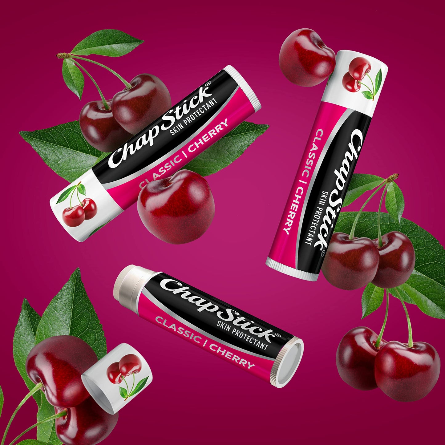 ChapStick Classic Cherry Lip Balm Tubes for Lip Care - 0.15 Oz (Pack of 3) Beauty & Personal Care ChapStick