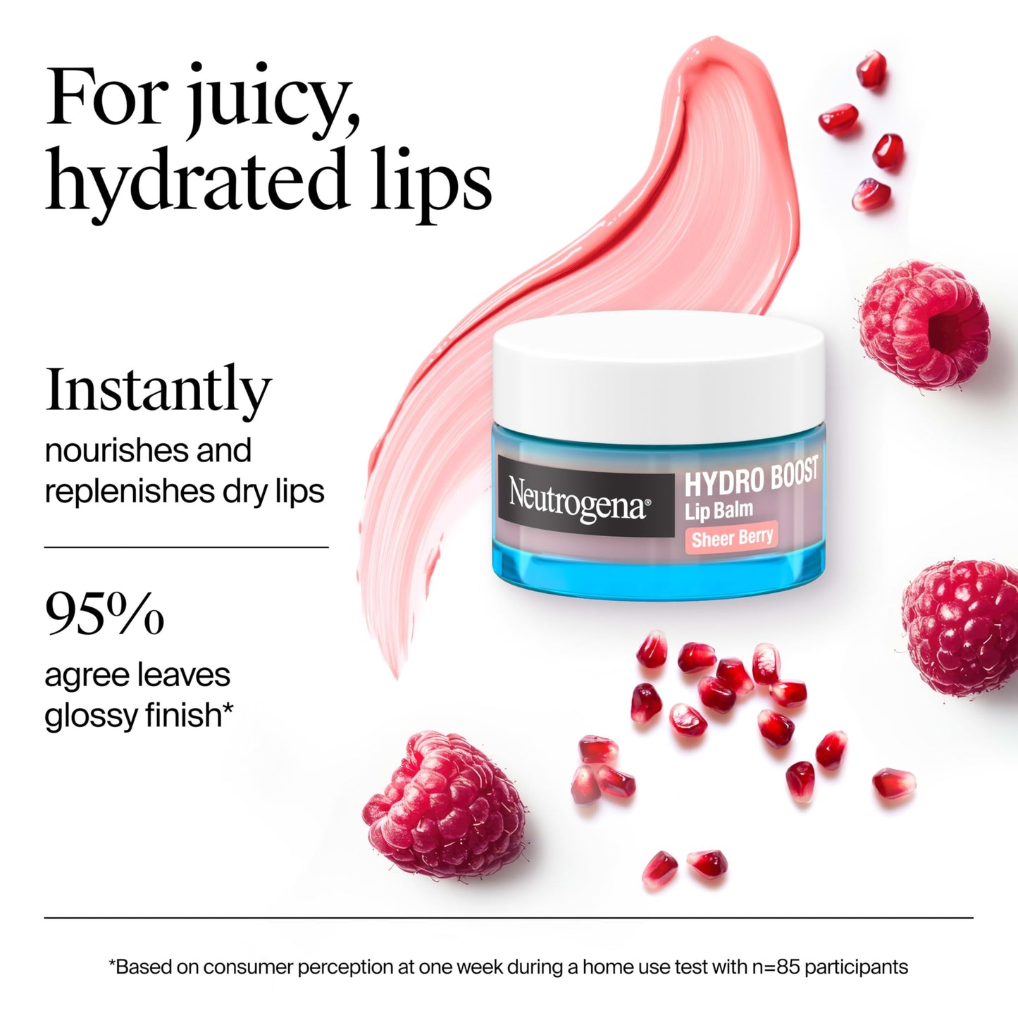 Neutrogena Hydro Boost Hyaluronic Acid Lip Balm, Nourishing Vitamin E Leaves Lips Feeling Hydrated, Sheer Pink Tinted Color with a Sweet Berry Flavor Beauty & Personal Care Neutrogena