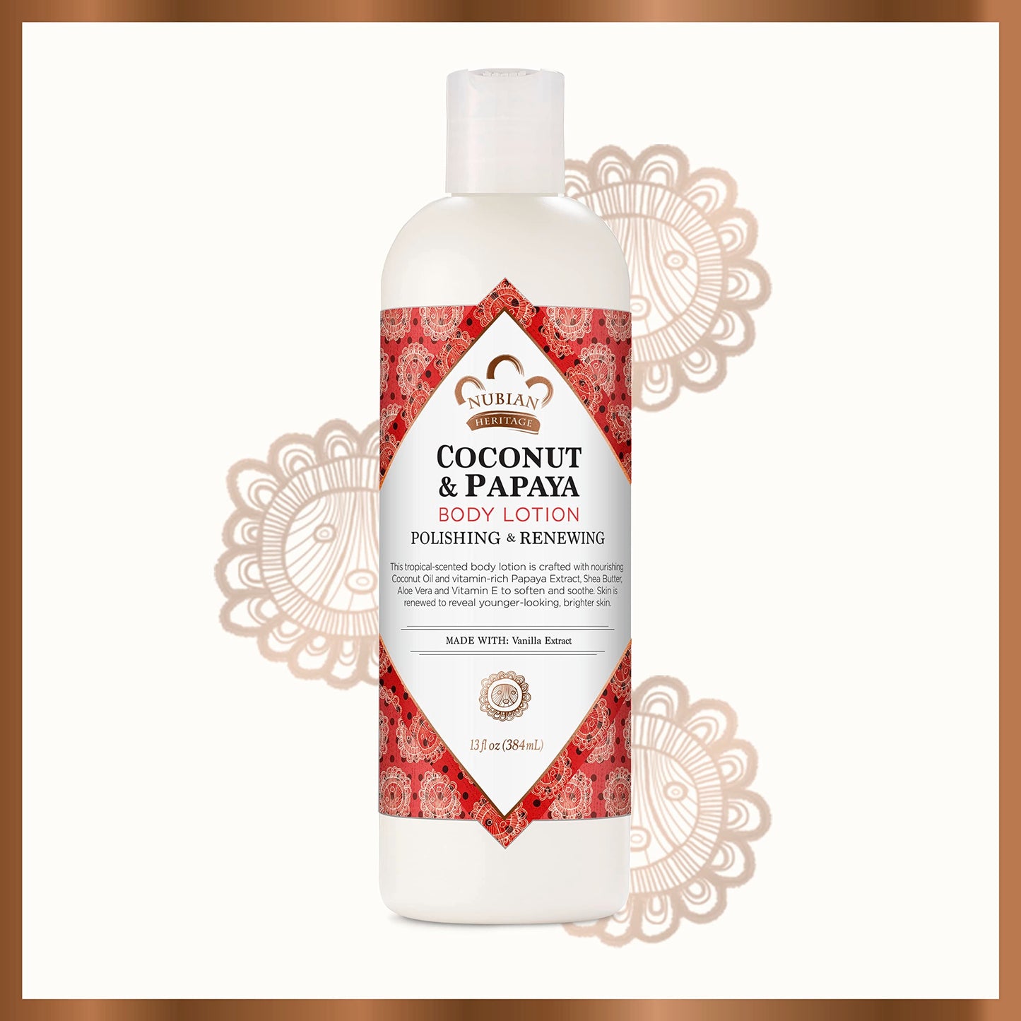 Nubian Heritage Body Lotion Coconut and Papaya For Dry Skin Paraben Free, 13 oz Beauty & Personal Care Nubian Heritage