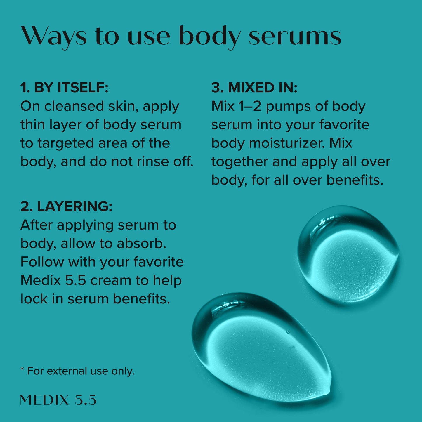 MEDIX 10% Glycolic Acid + Lactic Acid Leave-On Exfoliating Skin Care Body Gel | AHA Exfoliant Body & Face Serum Refines + Softens Dry Dead Skin Beauty & Personal Care Medix 5.5
