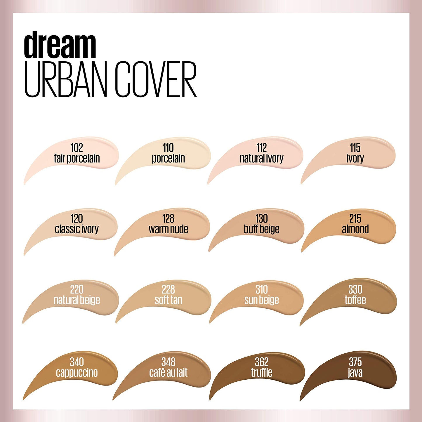 Maybelline Dream Urban Cover Flawless Coverage Foundation Makeup, SPF 50, Java Beauty & Personal Care MAYBELLINE