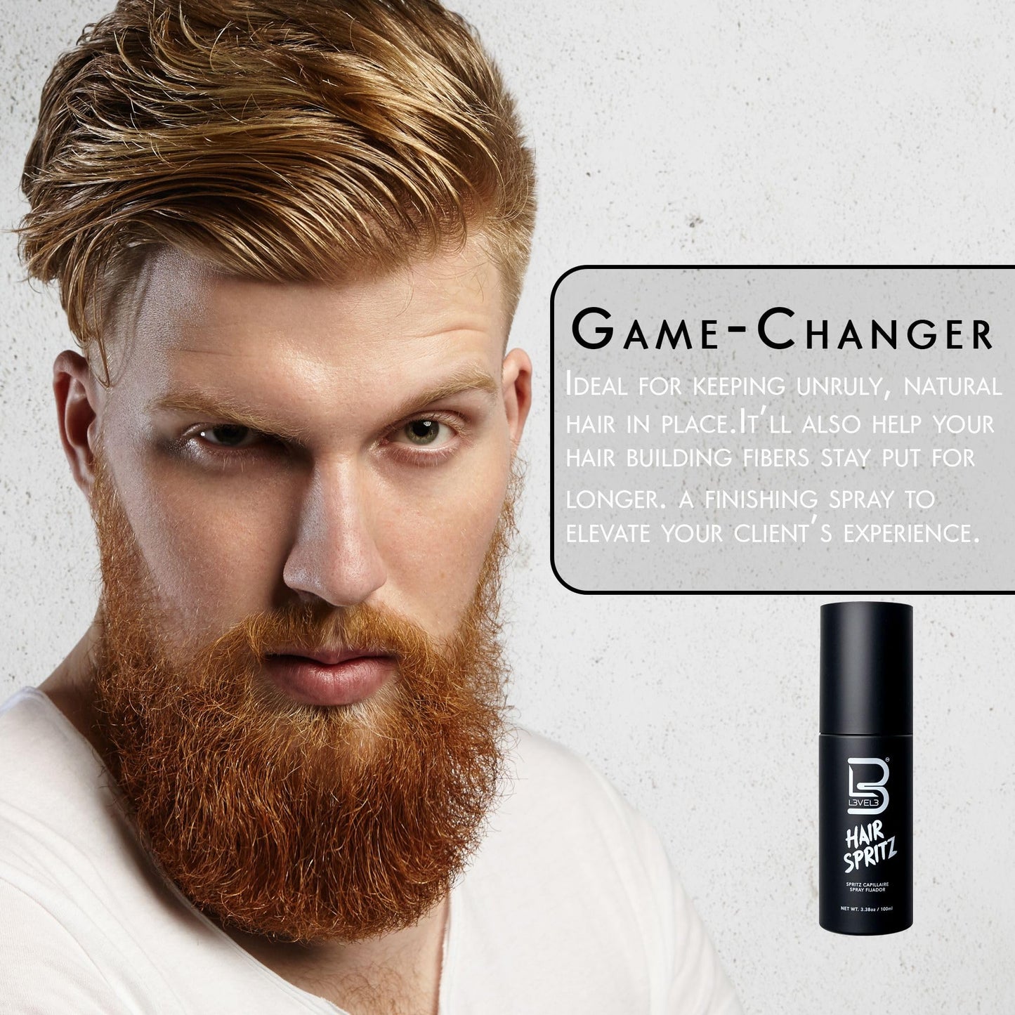 L3 - Level 3 Hair Spritz Spray - Lock Hair Fibers - Flexible Hold Hair Protectant and Styling Spray Beauty & Personal Care L3
