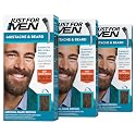 Just For Men Mustache & Beard, Beard Coloring for Gray Hair with Brush, With Keratin Biotin Aloe and Coconut Oil for Healthy Facial Hair - Medium-Dark Beauty & Personal Care Just for Men