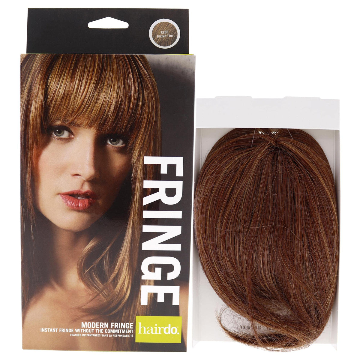 Modern Fringe Clip In Bang, R28s Glazed Fire