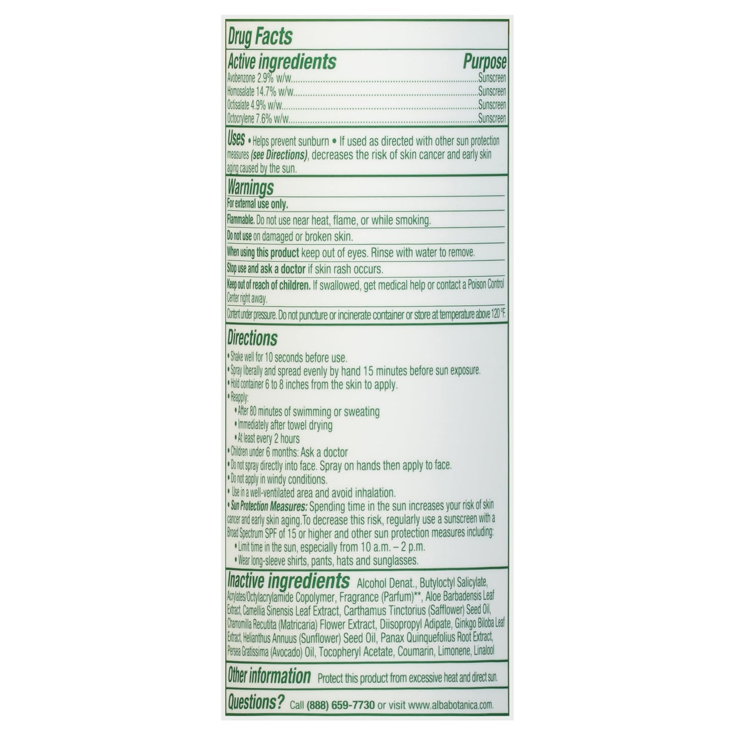 Alba Botanica Hawaiian, Coconut Spray Sunscreen SPF 50 6 oz (Pack of 5)5 Beauty & Personal Care Alba Botanica