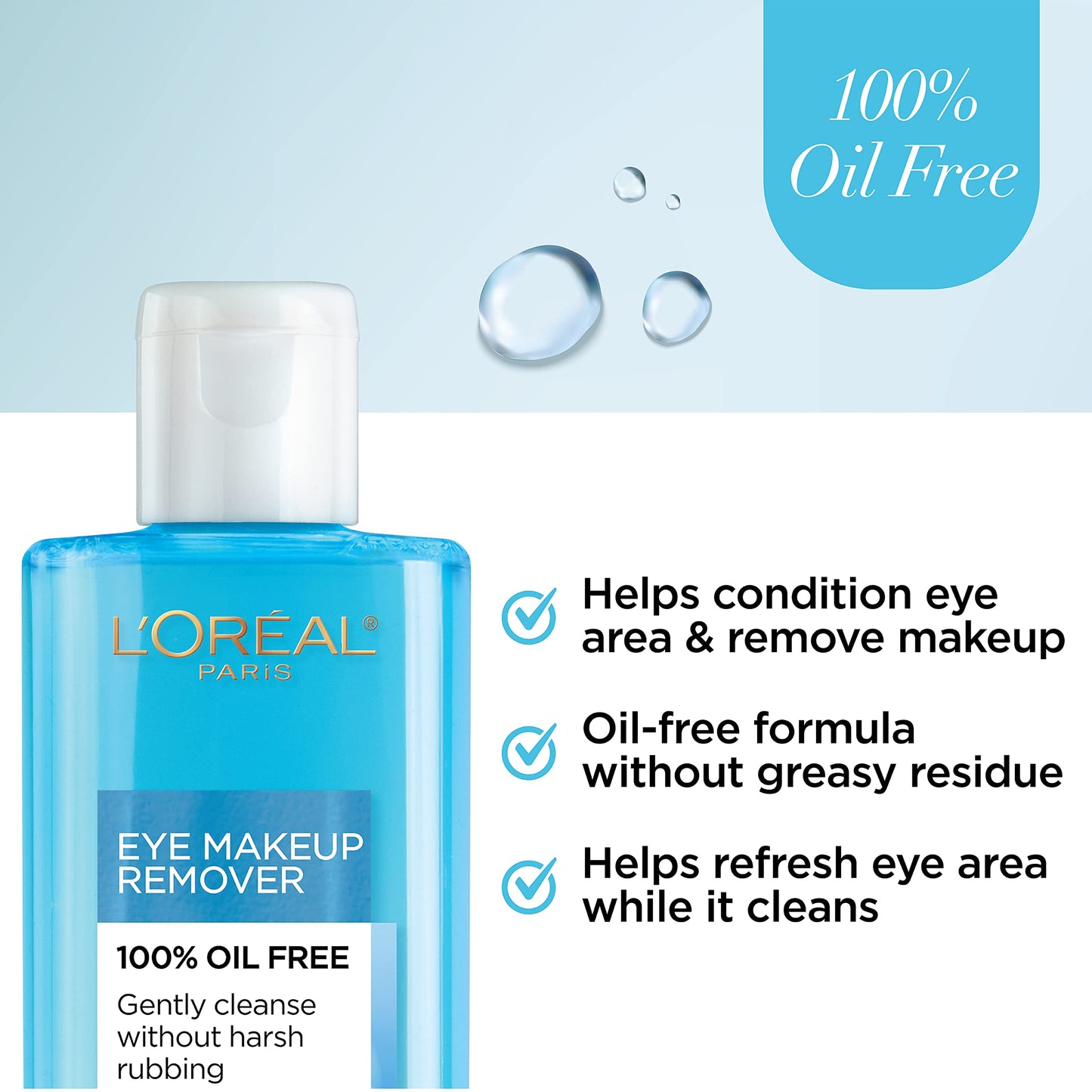 L'Oreal Paris Clean Artiste Oil Free Eye Makeup Remover, 2 Count Beauty and Personal Care L'Oreal Paris