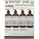 4 Bottles, Newport + Home Hand Soap, 2 Rosemary Mint, 2 Wild Lavender 16oz, Infused with Essential Oil, By Home & Body Co Beauty & Personal Care JAROFUREL