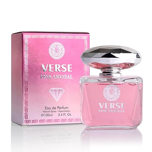 Verse Pink Crystal Eau De Parfum for Woman - Top Notes of Pomegranate, Yuzu & Iced Accord - Base Notes of Peony, Lotus, Magnolia, Amber, Musk Beauty & Personal Care NovoGlow