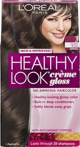 L'Oreal Paris Healthy Look Creme Gloss 3 Darkest Brown Espresso Beauty & Personal Care L'Oreal Paris