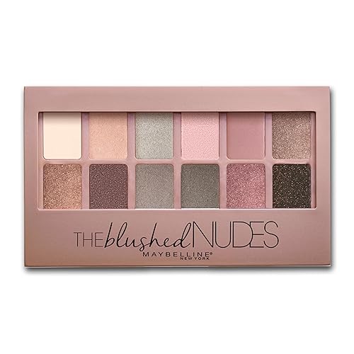 Maybelline The Blushed Nudes Eyeshadow Palette Makeup, 12 Pigmented Matte & Shimmer Shades, Blendable Powder, 1 Count Beauty & Personal Care MAYBELLINE