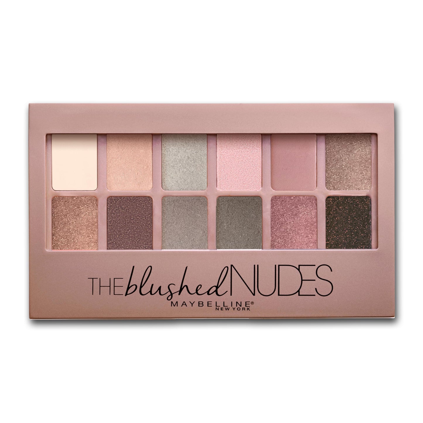 Maybelline The Blushed Nudes Eyeshadow Palette Makeup, 12 Pigmented Matte & Shimmer Shades, Blendable Powder, 1 Count Beauty & Personal Care MAYBELLINE