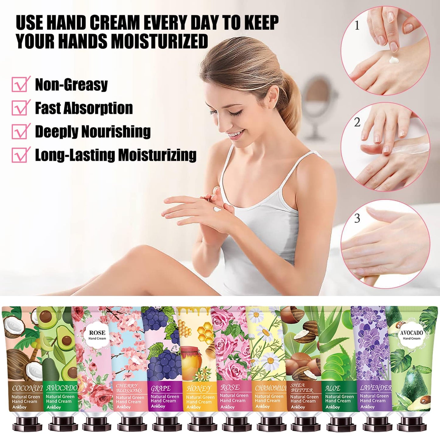 INALIER 38 Pack Hand Cream Bulk Christmas Gifts for Women, Stocking Stuffers for Women, Teen Girls, Coworkers & Teachers, Nurses Gifts, Hand Cream Beauty & Personal Care INALIER