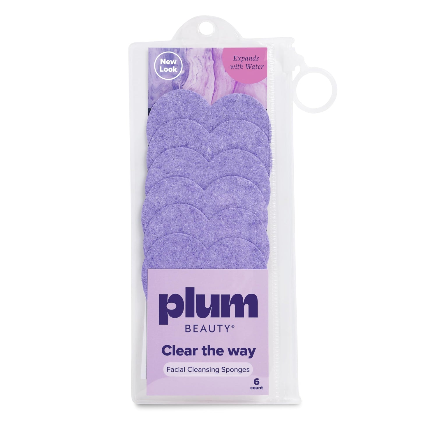 Plum Beauty Facial Cleansing Sponges, Expandable Face Cleansing Pad 6 Count Beauty and Personal Care Plum Beauty