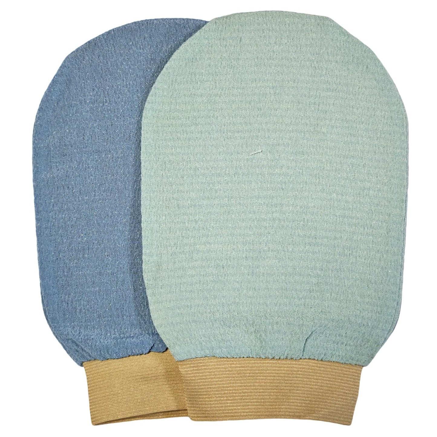 Exfoliating Gloves Glove for Shower,Exfoliating Mitt Mit Body Scrubber,2 Pcs Shower Gloves Exfoliating for Women,Green and Blue Beauty and Personal Care Hganxiu