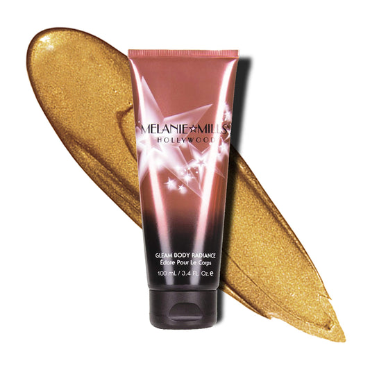 Melanie Mills Hollywood Gleam Body Radiance All In One Makeup, Moisturizer & Glow For Face & Body - Bronze Gold, 3.4 fl.oz. Beauty & Personal Care Melanie Mills Hollywood