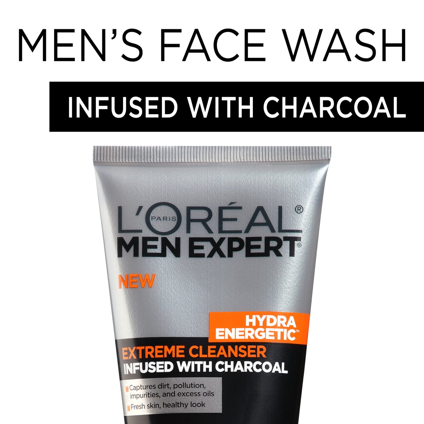 L'Oreal Paris Men Expert Hydra Energetic Daily Facial Cleanser with Charcoal, 2 ct. Beauty & Personal Care L'Oreal Paris
