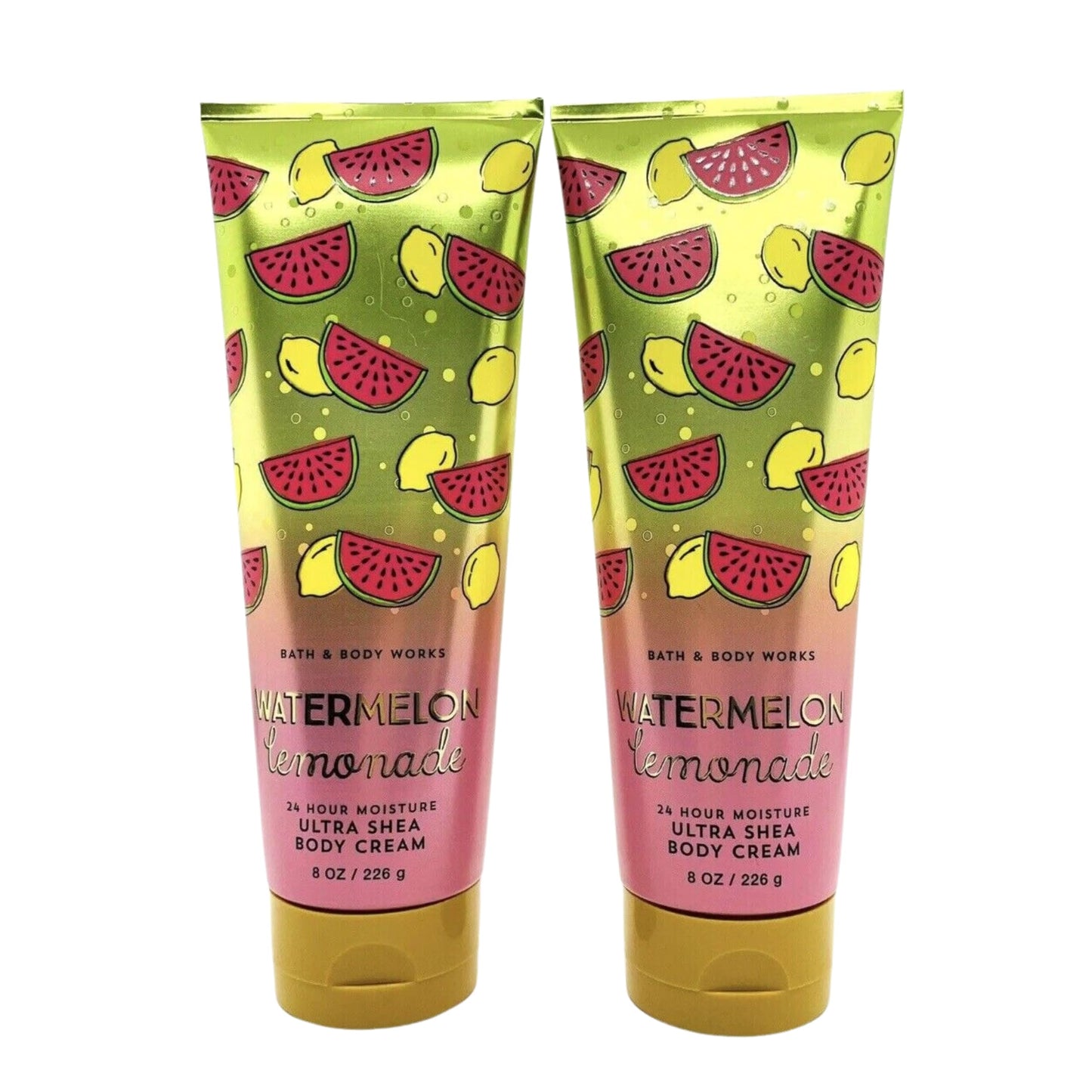 Bath & Body Works Ultra Shea Body Cream, 8oz Each, Pack of 2 (Watermelon Lemonade) Beauty & Personal Care Bath & Body Works