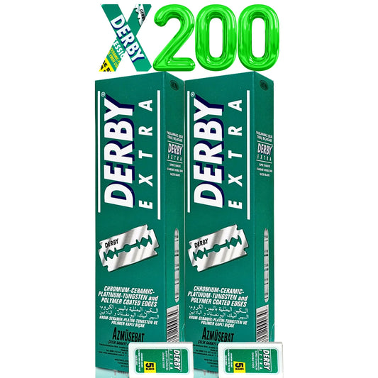 Derby Extra Professional Double Edge Razor Blades for straight razor (200) Beauty and Personal Care the shave factory
